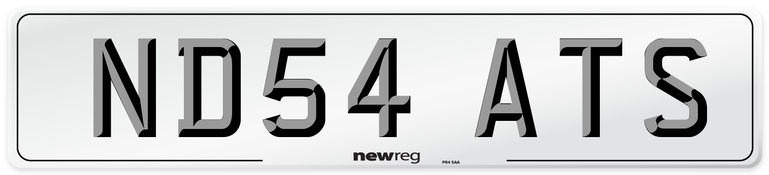 ND54 ATS Number Plate from New Reg